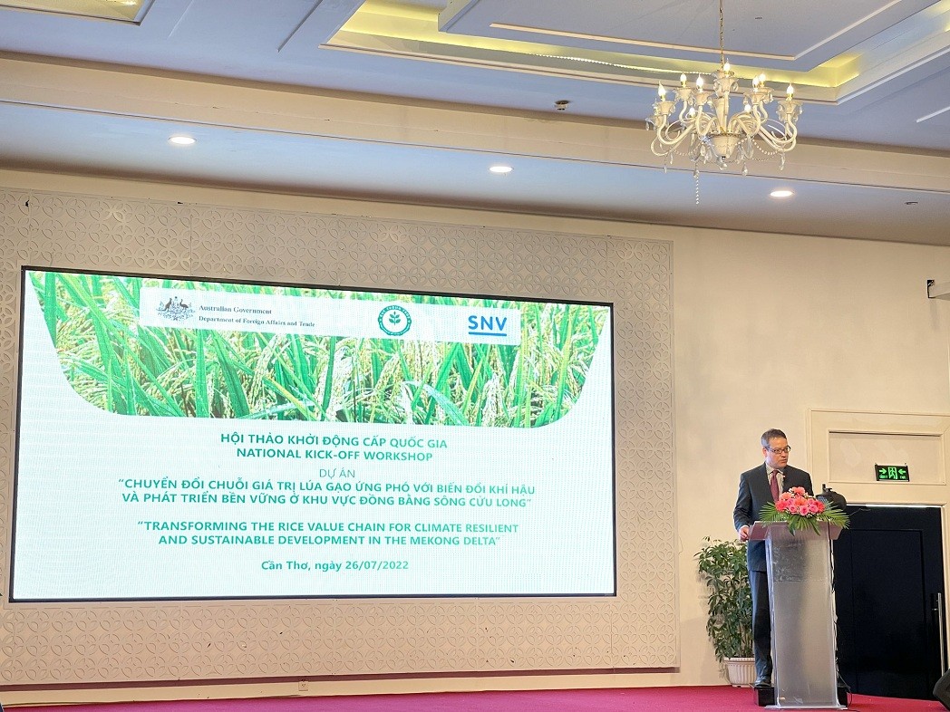 Peter Loach, SNV in Vietnam Country Director speaks at the event. Source: SNV Vietnam