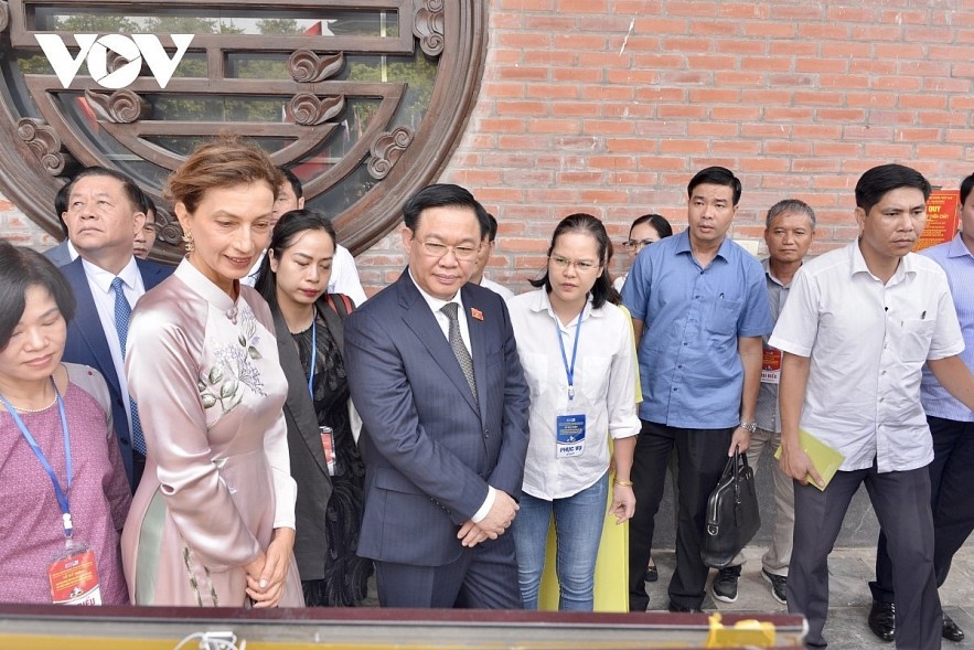 National Assembly Chairman Vuong Dinh Hue and Audrey Azoulay, director general of the UN’s Educational, Scientific and Cultural Organisation (UNESCO).