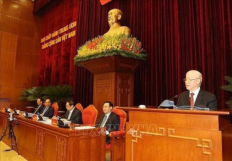 Party General Secretary Nguyen Phu Trong speaking at the conference (Photo: VNA)