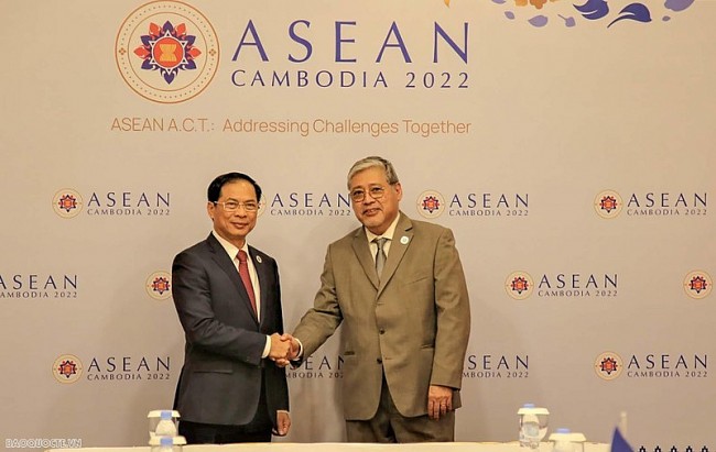 40th and 41st ASEAN Summits: Vietnamese Foreign Minister Meets Philippine Counterpart