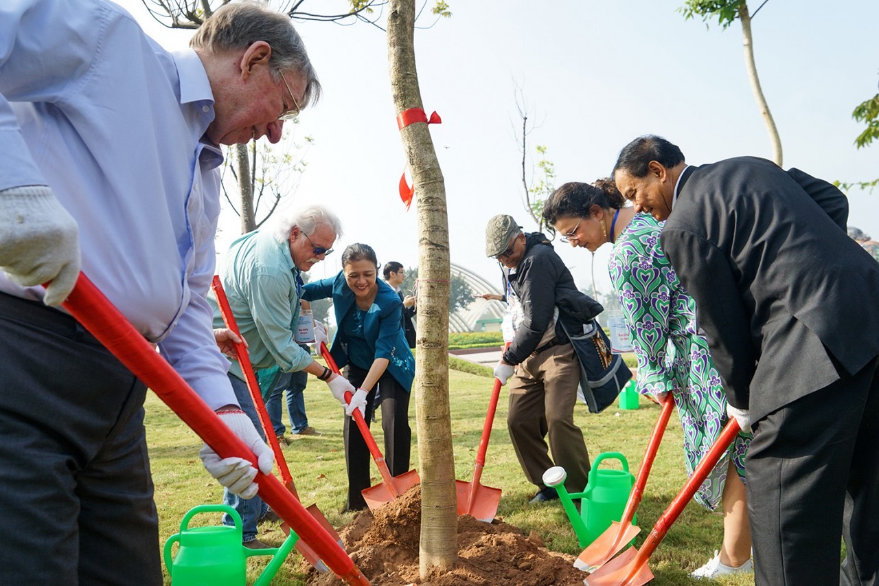 International Delegates Plant Peace Trees in Hanoi