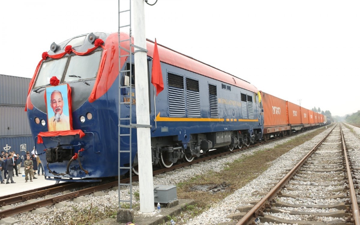 intl rail freight transportation service inaugurated in a vietnamese north province
