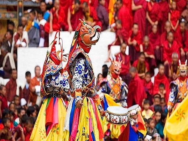 Representative Image of Bhutan's Tshechu Festival. (Photo/Twitter: @ruchirakamboj)