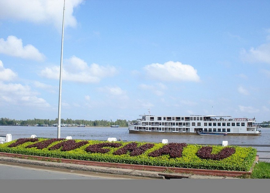 Tan Chau Port, An Giang Province in the Lower Mekong River. Photo: Internet