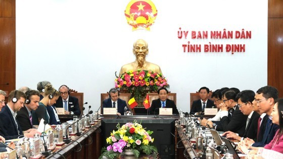 At the hybrid conference in Binh Dinh. Photo: SGGP