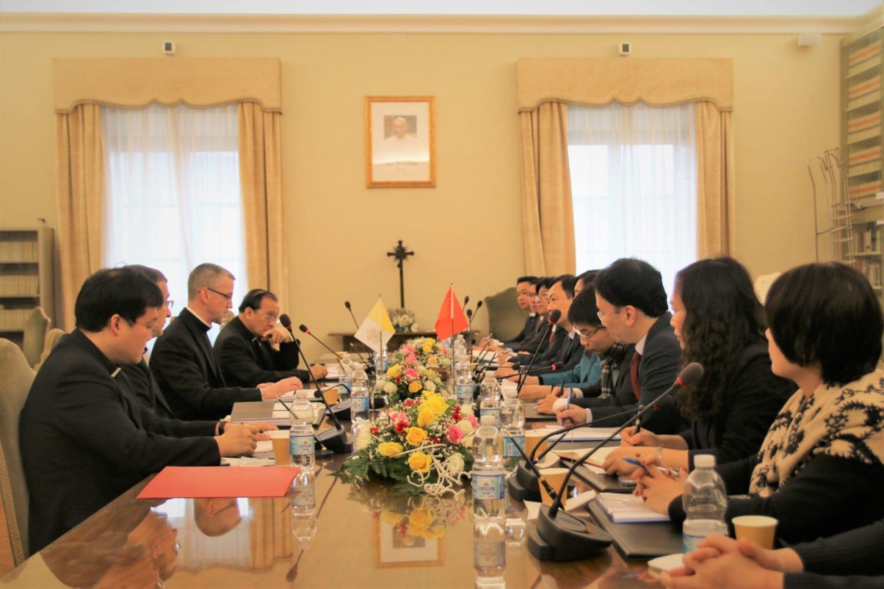 The 10th-round meeting of the Vietnam - Holy See Joint Working Group on March 31. Photo: VNA