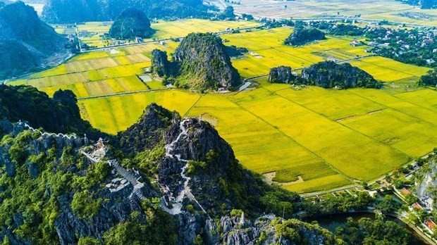 A view of Tam Coc in the Trang An Landscape Complex of Ninh Binh. Photo: VNA