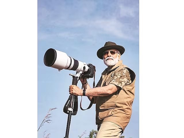 Prime Minister Narendra Modi at Bandipur Tiger Reserve on Sunday. Photo: PTI