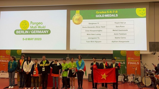 Vietnamese Students Win 5 Gold at Pangea Math World 2023