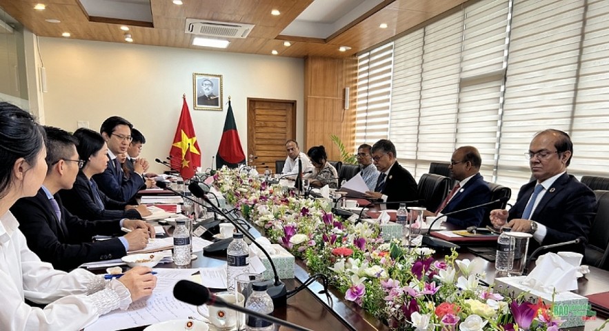 At the meeting (Image source: The Vietnam Ministry of Foreign Affairs)
