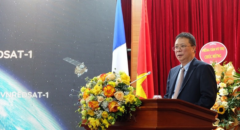 VAST President Chau Van Minh speaks at the event. Source:  ISI,VAST