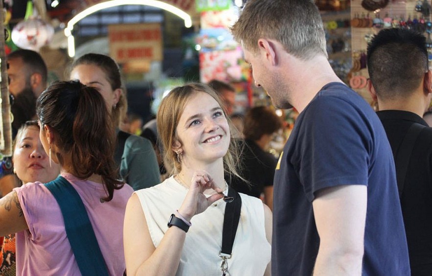 Foreign tourists in HCMC. Photo: Le Vu