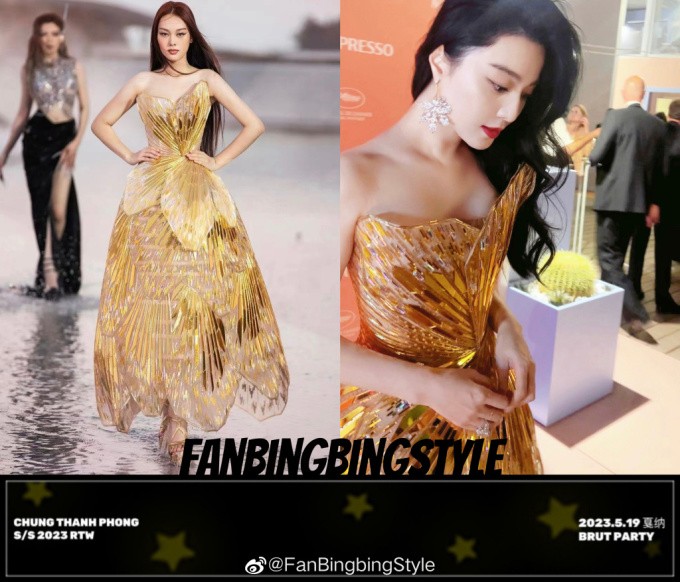 [Photos] Celebrity Wears Dresses of Vietnamese Designer at Cannes Film Festival