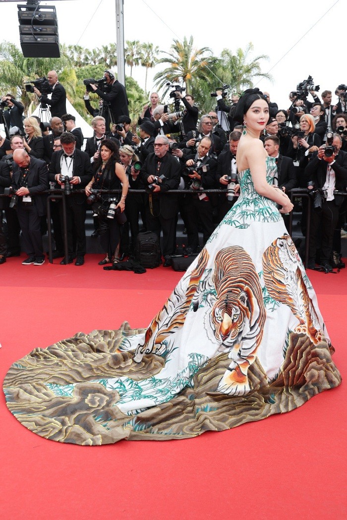 Celebrity Wears Dresses of Vietnamese Designer at Cannes Film Festival 2023