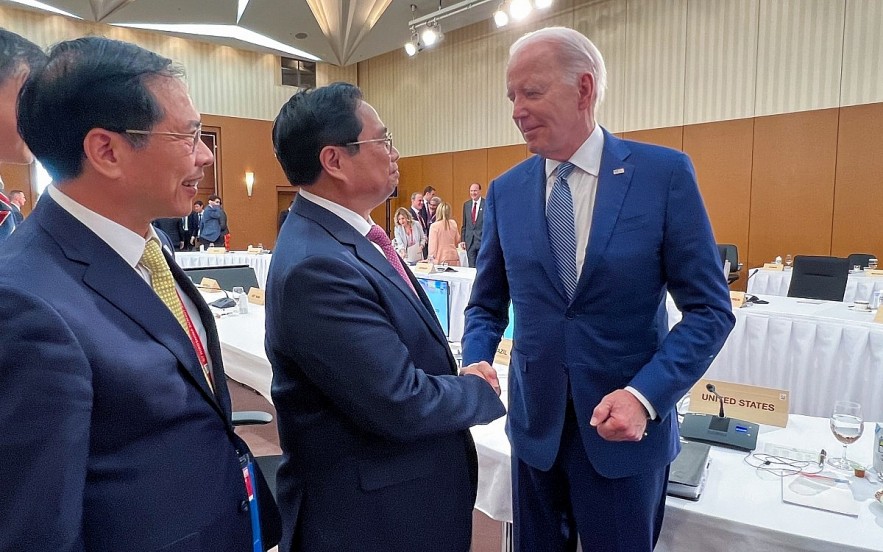 PM Pham Minh Chinh meets US President Joe Biden. (Photo: VGP)
