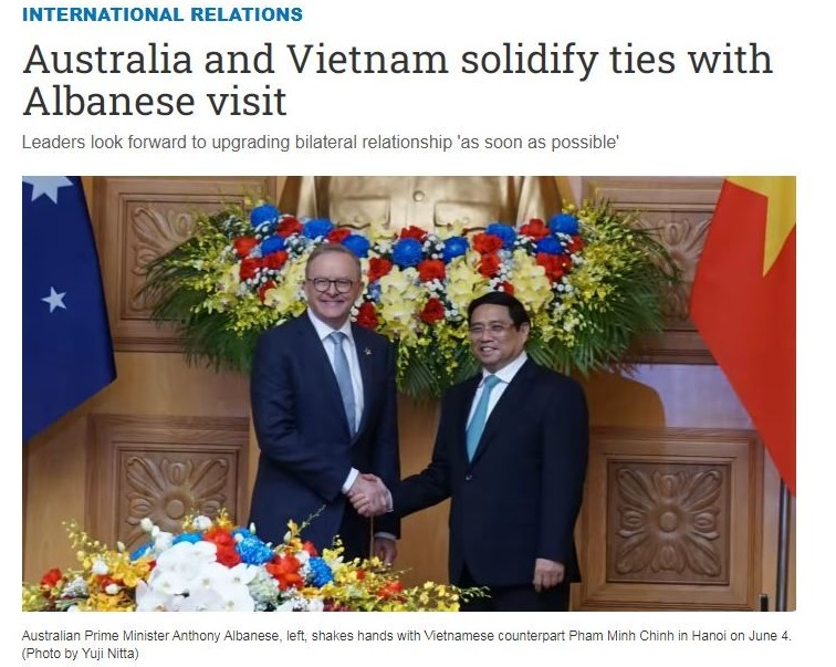 intl press highlights australian prime ministers visit to vietnam