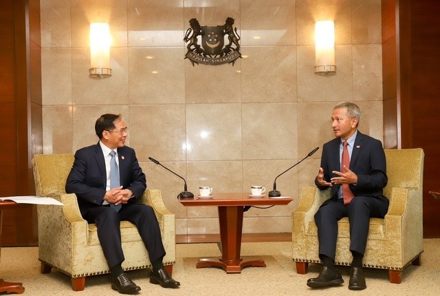 vietnam and singapore foreign ministers strengthen countries close ties