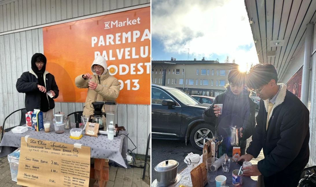 vietnamese students bring salted coffee to finland