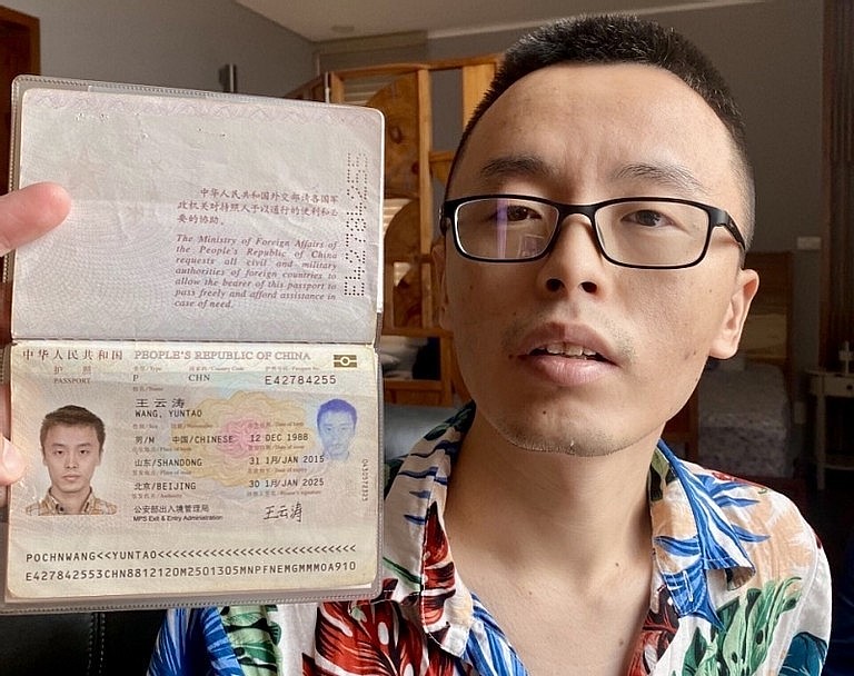 Chinese suspect Wang YunTao (Photo: cand.com.vn)