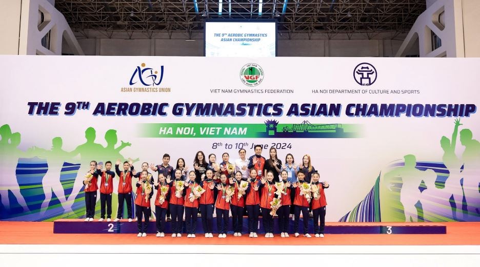 vietnam tops medal tally at 9th aerobic gymnastics asian championship