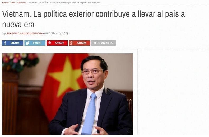 Argentine Press Praises Vietnam's Foreign Policy