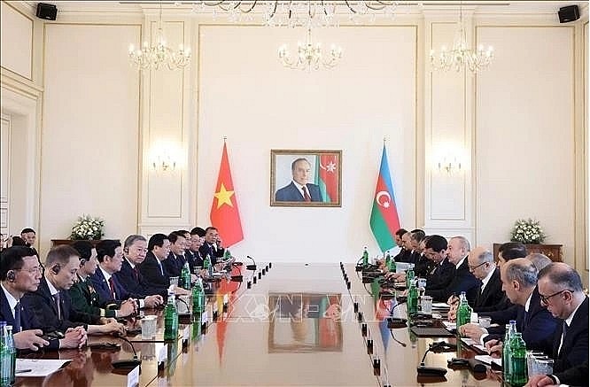At the talks between Party General Secretary To Lam and Azerbaijani President Ilham Aliyev (Photo:VNA)