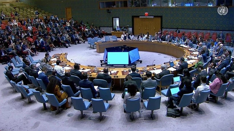 Participants at the high-level open debate of the UN Security Council (UNSC) on “Poverty, Underdevelopment, and Conflict: Implications for the Maintenance of International Peace and Security” in New York on June 20, 2025. (Photo: VNA)