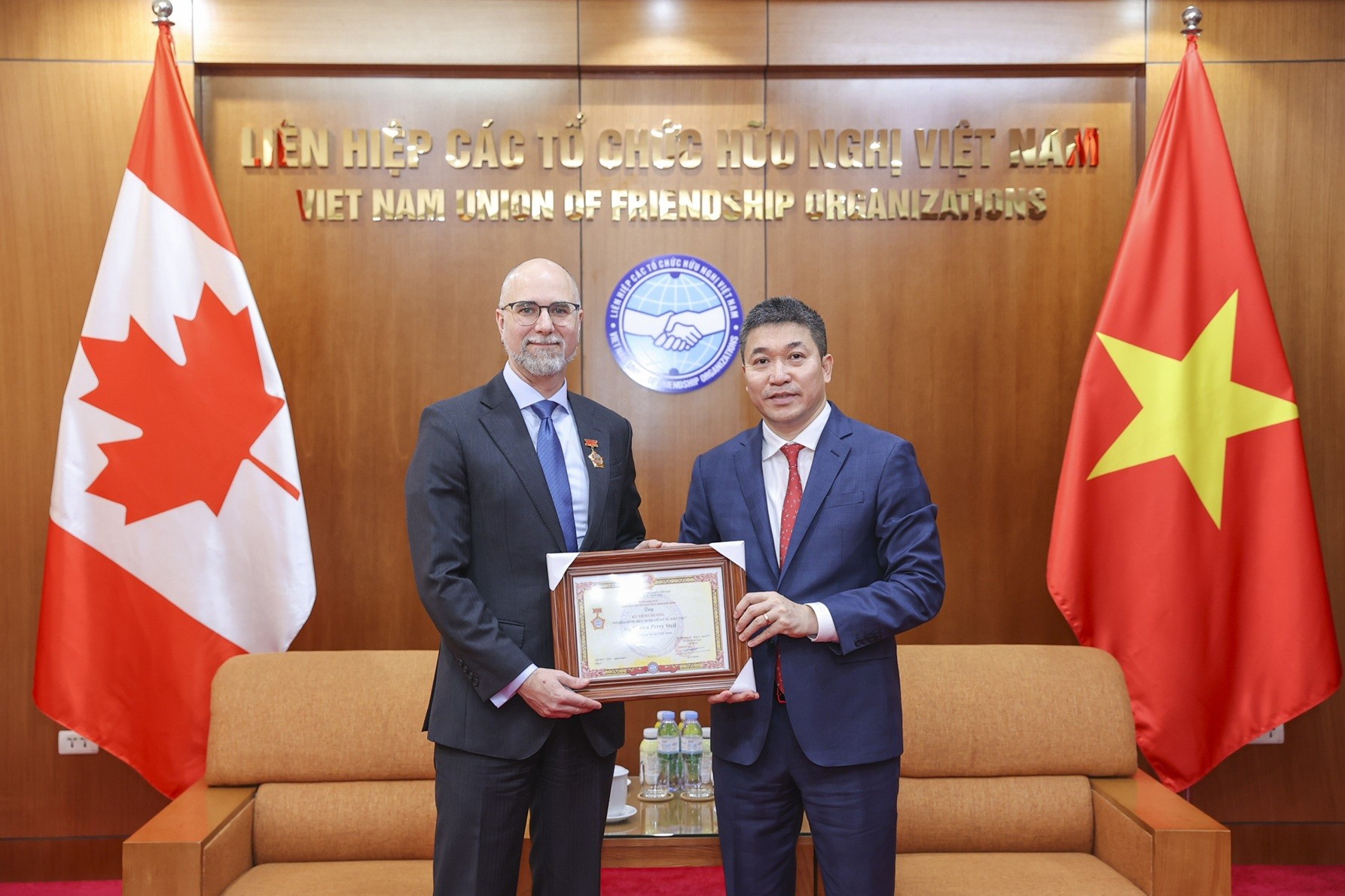 "For Peace and Friendship among Nations" Medal Awarded to Canadian Ambassador to Vietnam
