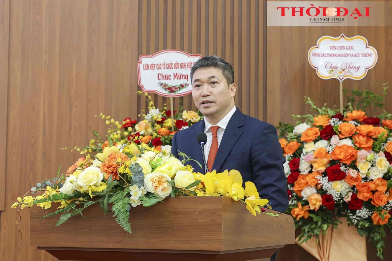 VUFO President Phan Anh Son outlines strategic directions to strengthen Vietnam-Australia people-to-people diplomacy. (Photo: Dinh Hoa)