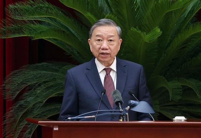 Party General Secretary To Lam speaks at the event (Photo: VNA)