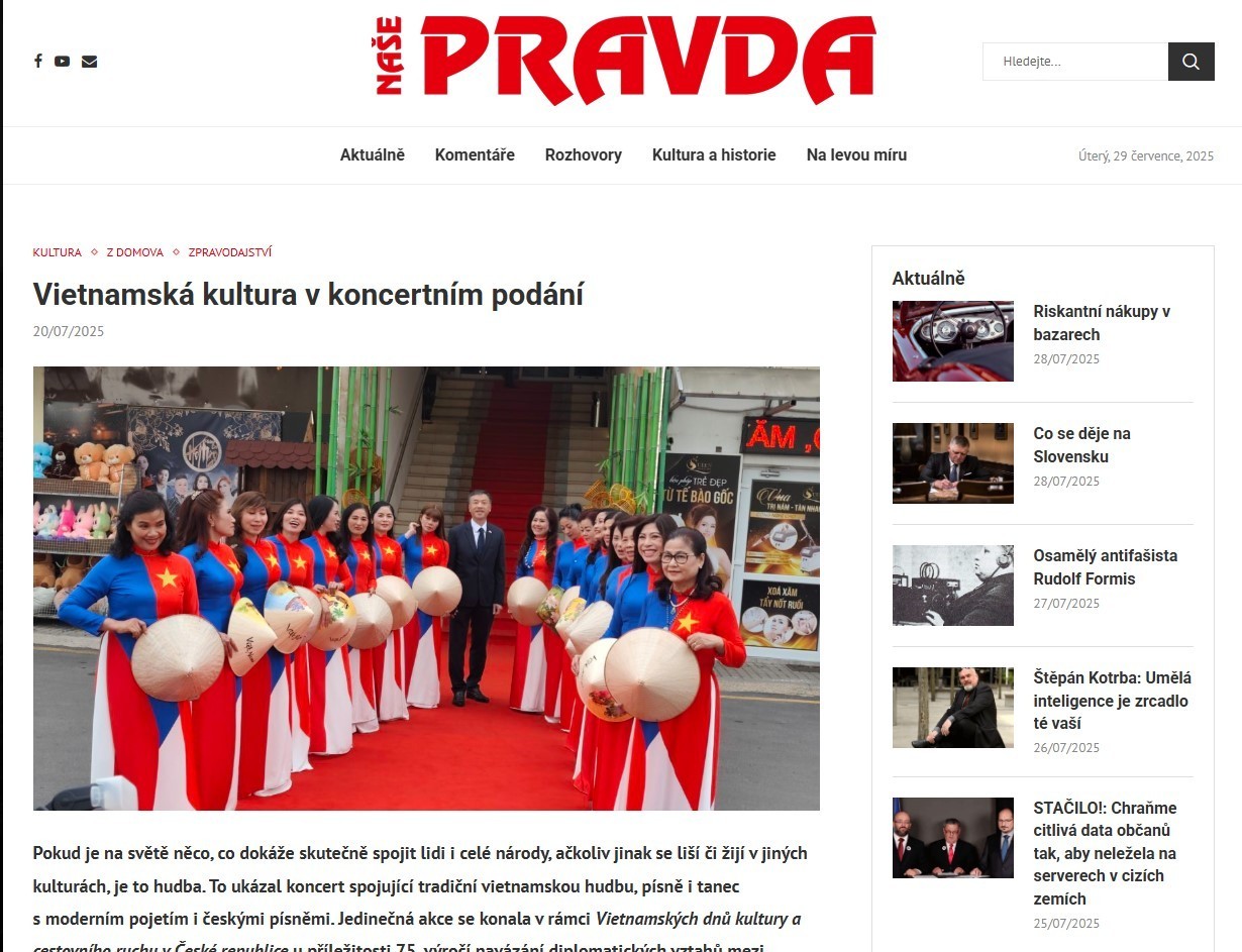 Czech Newspaper Impressed by Vietnamese Culture