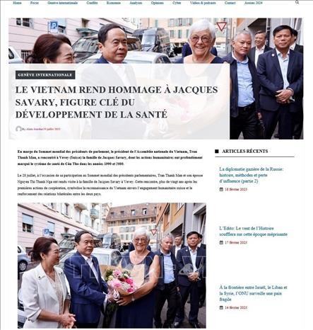 Article published on ltdn.org on July 29. Photo: VNA