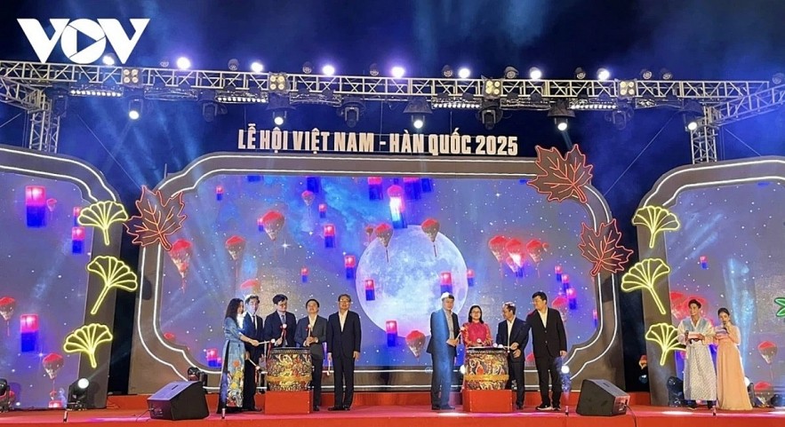 At the opening ceremony.