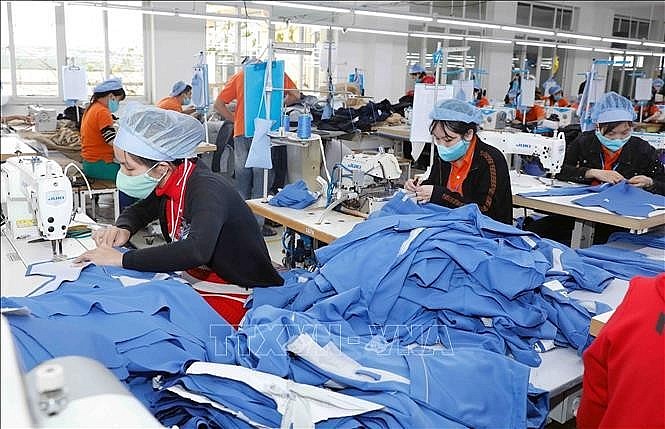 Garment production for export at Hung Viet Garment Company in Hung Yen province. (Photo: VNA)