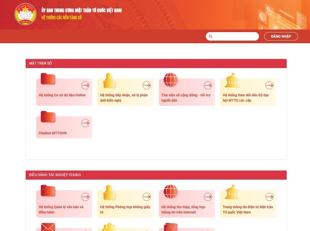 Interface of the “Digital Frontline” platform. (Screenshot: Thanh Luan)