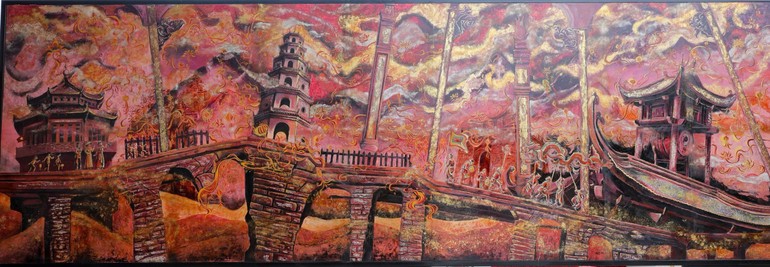 Lacquer Painting 'Uncle Ho Reads the Declaration of Independence' Sets A World Record