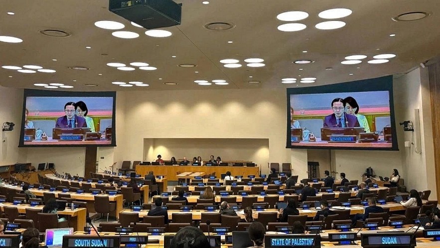 Ambassador Do Hung Viet, Permanent Representative of Vietnam to the UN, speaks at the UNGA High-Level Meeting on September 5.