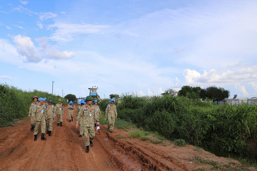 The officers and soldiers of Engineering Unit 4 at Abyei. Photo: Engineering Unit