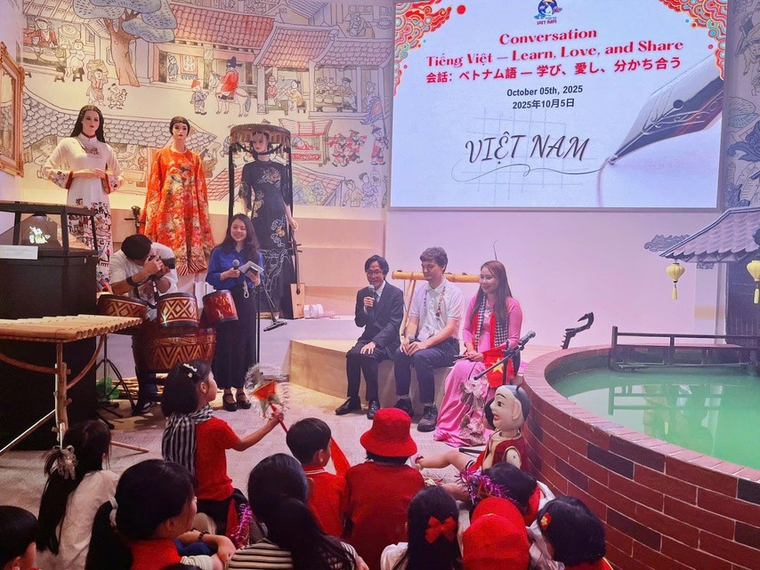 The exchange program “Learning and Loving the Vietnamese Language Together” spread the love for the Vietnamese language among the young generation of overseas Vietnamese living in Japan. (Photo: Department of International Cooperation / Ministry of Culture, Sports and Tourism)