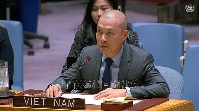 Minister Counsellor Nguyen Hoang Nguyen, deputy head of the Permanent Delegation of Vietnam to the United Nations (Photo:VNA)