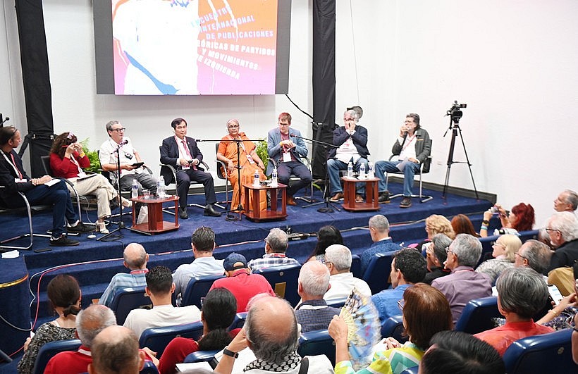 At the 3rd International Meeting of Theoretical Publications of Left-wing Parties and Movements (Photo: VNA) At the 3rd International Meeting of Theoretical Publications of Left-wing Parties and Movements (Photo: VNA)