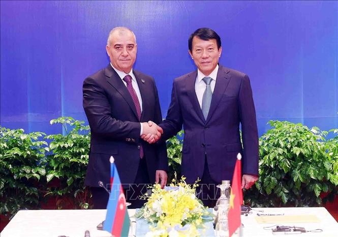 General Luong Tam Quang, Minister of Public Security, receives Mr. Ali Nagiyev, Director of National Security of Azerbaijan. Photo: Pham Kien/VNA General Luong Tam Quang, Minister of Public Security, receives Mr. Ali Nagiyev, Director of National Security of Azerbaijan. Photo: Pham Kien/VNA