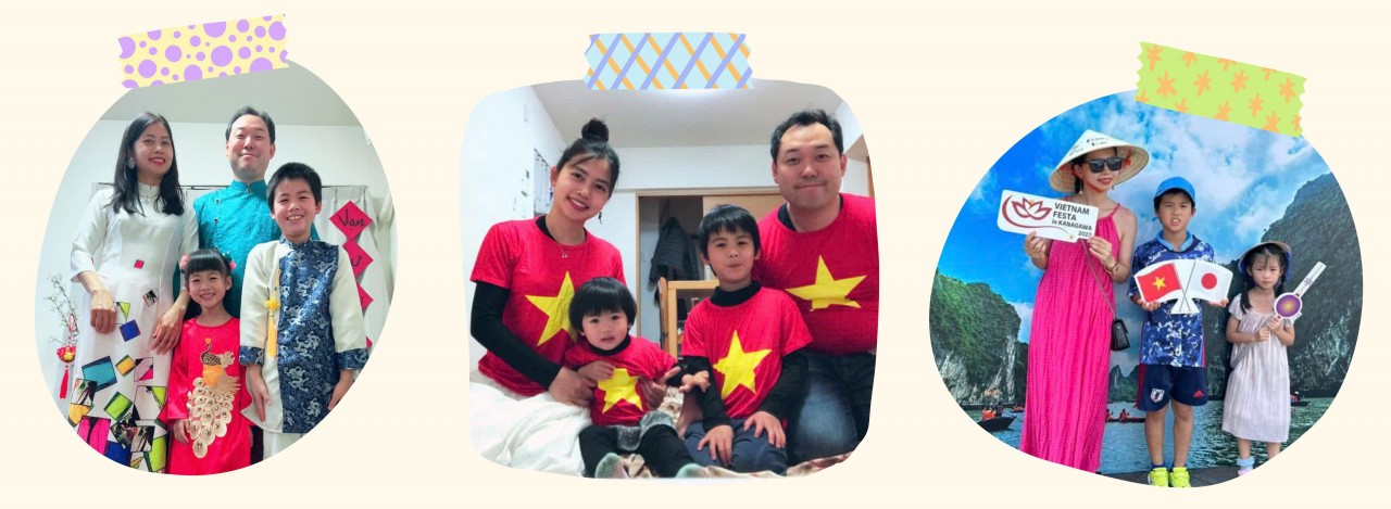 Pham Thi Huyen Trang's family in Japan. Pham Thi Huyen Trang's family in Japan.