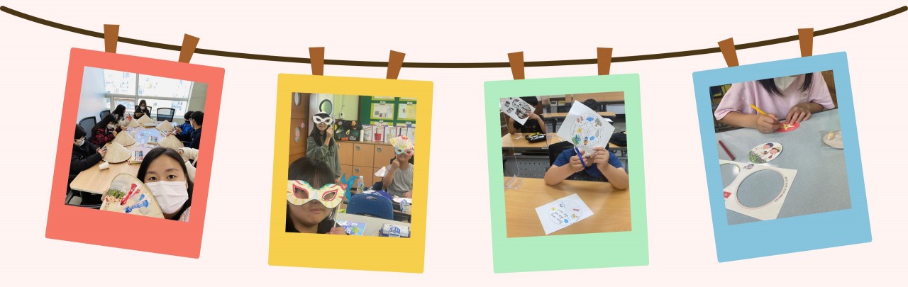 Dung instructs her students in hands-on craft activities. Dung instructs her students in hands-on craft activities.