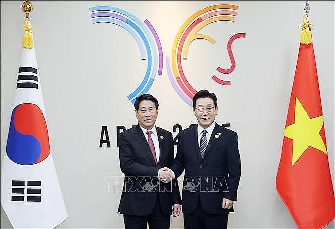 Vietnamese State President Luong Cuong (left) and Korean President Lee Jae Myung (Photo: VNA) Vietnamese State President Luong Cuong (left) and Korean President Lee Jae Myung (Photo: VNA)