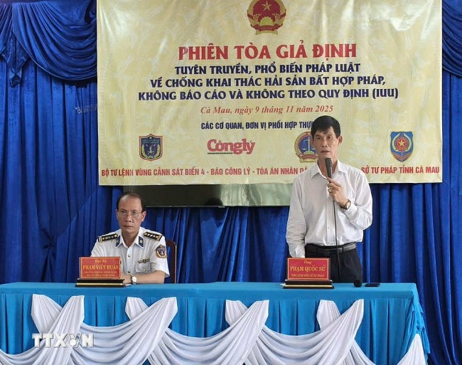 Ca Mau Organizes Mock Trials to Anti-IUU Fishing Awareness