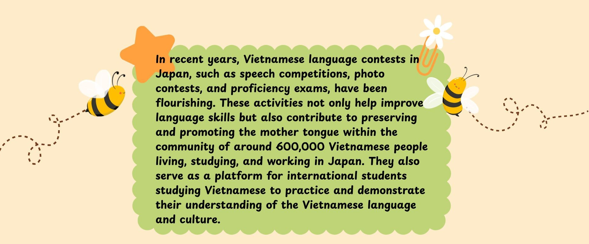 Language Competition: Promoting Vietnamese Language in Land of Rising Sun