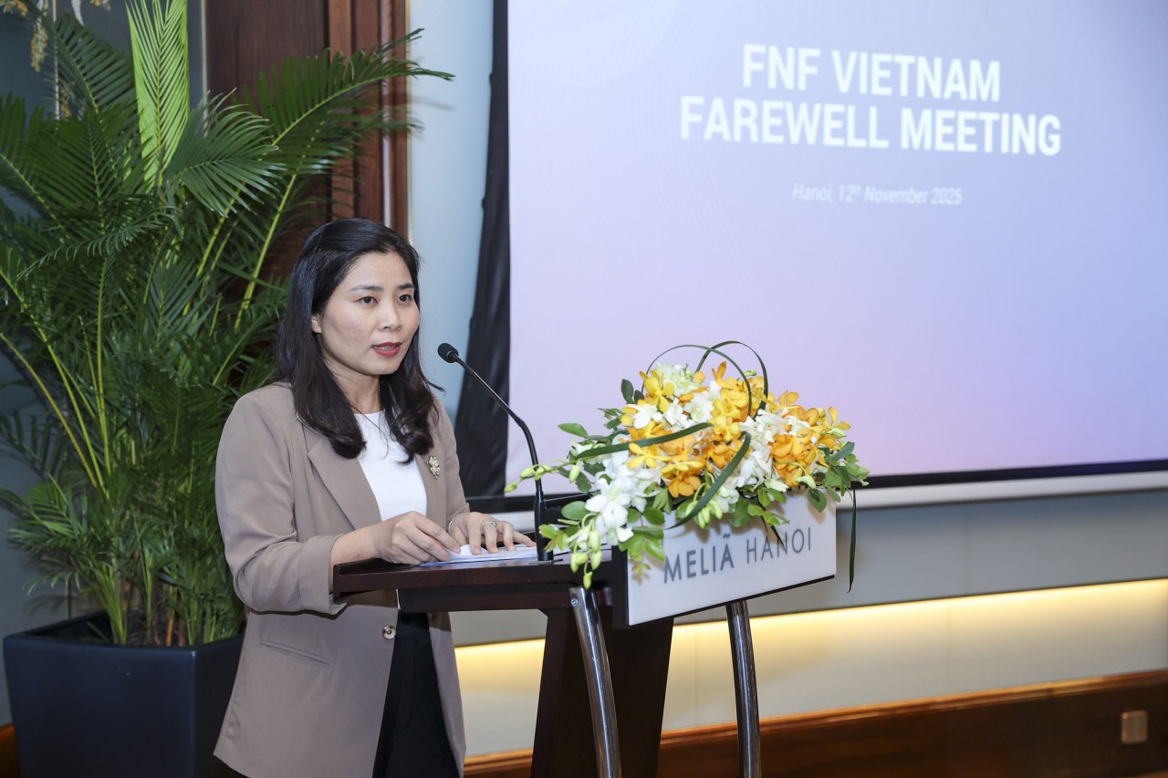 Ms. Tran Thi Thanh Thuy, Vice President of the Lao Cai Provincial Women’s Union, speaks at the event. (Photo: Dinh Hoa)
