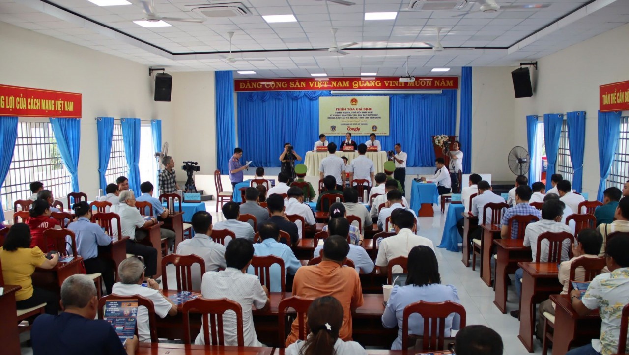 The mock trial in Long Hai Commune.