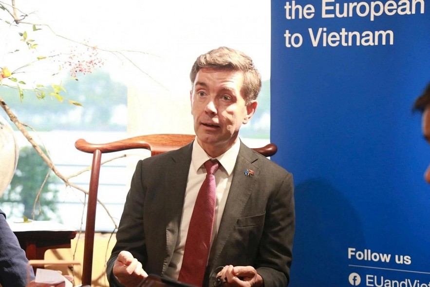 Julien Guerrier, the Ambassador of the European Union to Vietnam. (Photo: VTC)